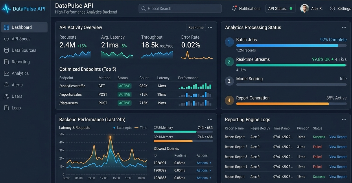 DataPulse API — High-Performance Analytics & Reporting Backend